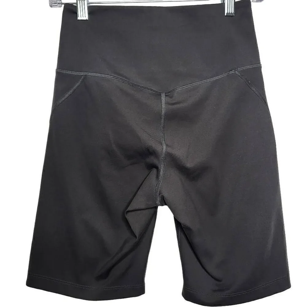 Girlfriend Collective Gray High Rise Bike Shorts Small